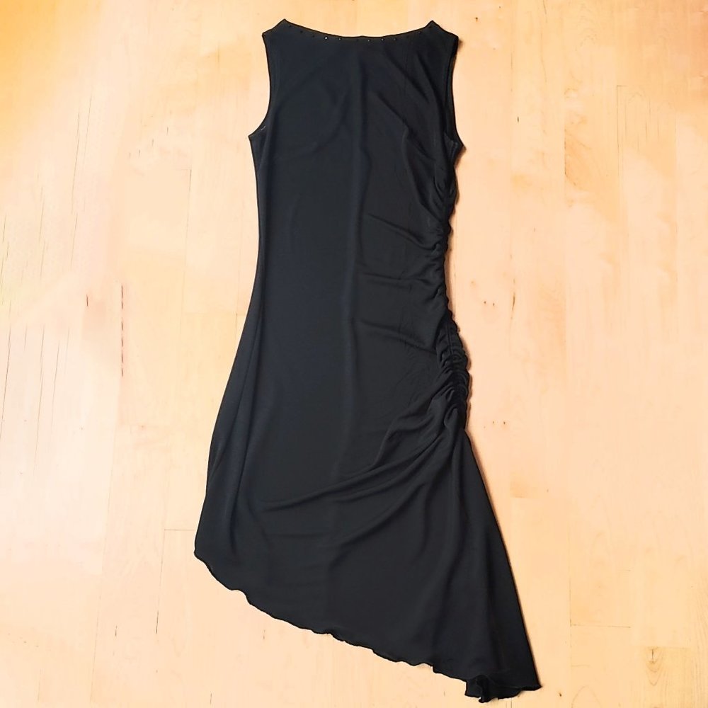 Vintage J. Peterman Asymmetrical Sleeveless Cocktail Dress Black Women's Small